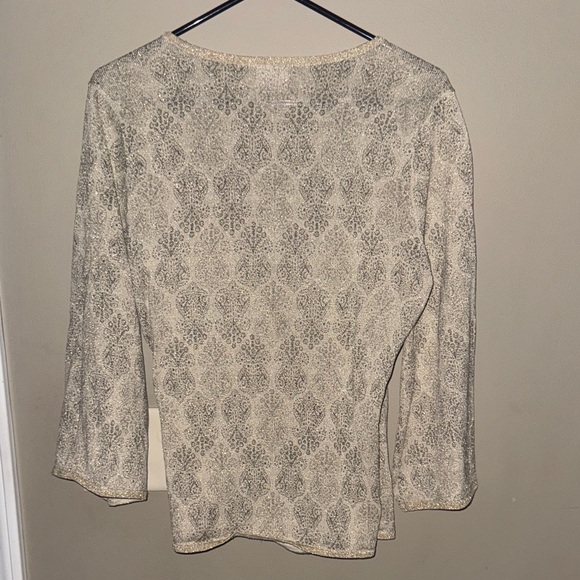NEXT 90’s vintage shimmering Beige Knit Top - Picture 7 of 7